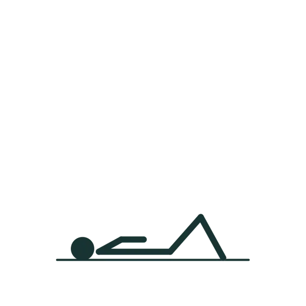 Line drawing of the Belly Breathing pose