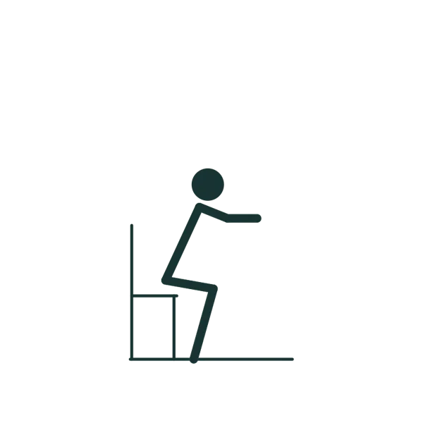 Line drawing of the Chair Squat pose