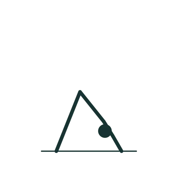 Line drawing of the Downward Dog pose
