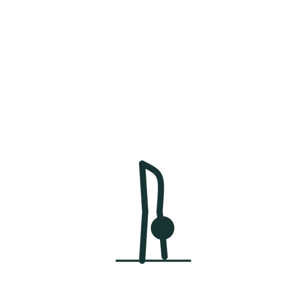 Line drawing of the Forward Fold pose
