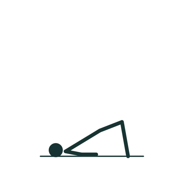 Line drawing of the Glute Bridge pose