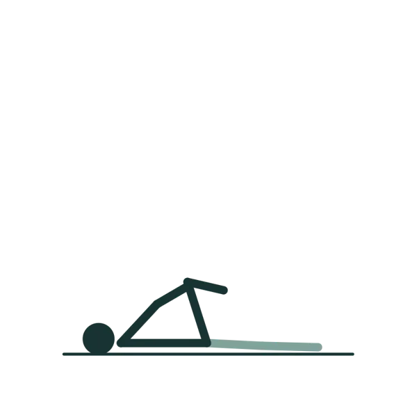Line drawing of the Knee to Chest pose