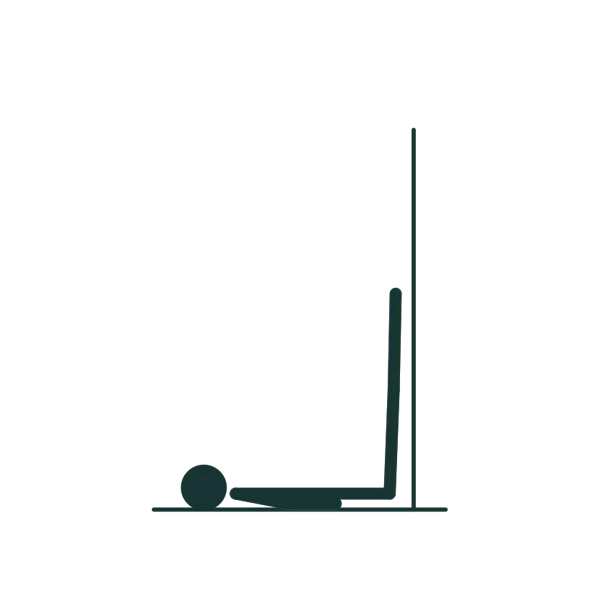 Line drawing of the Legs Up the Wall pose