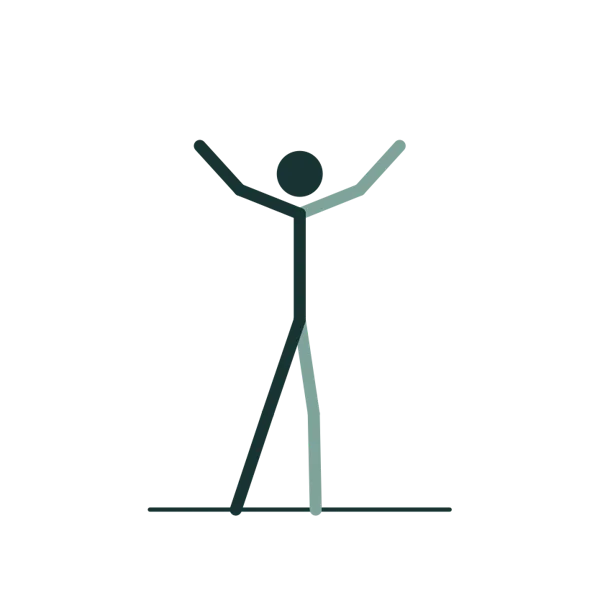 Line drawing of the Step Jacks pose