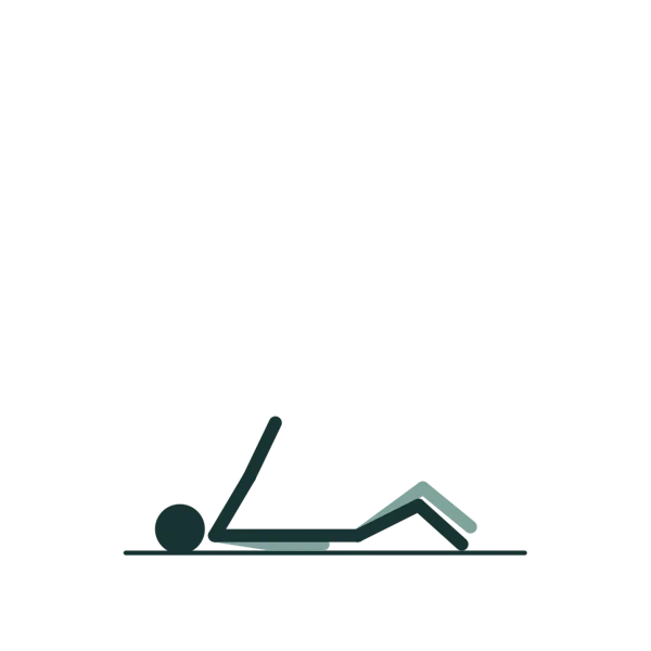 Line drawing of the Lying Twist pose